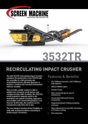 Stații de reciclare moloz Screen Machine Industries  3532TR