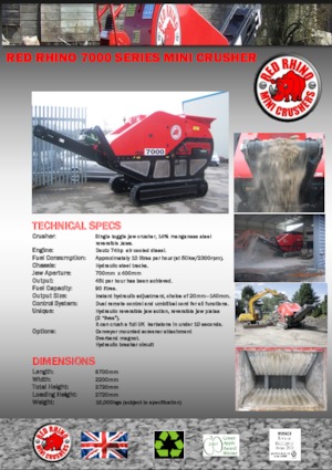 Stații de reciclare moloz Red Rhino 7000 series
