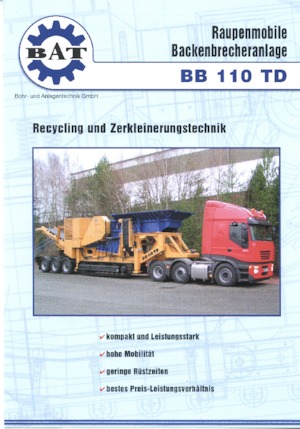 Stații de reciclare moloz BAT BB 110 TD