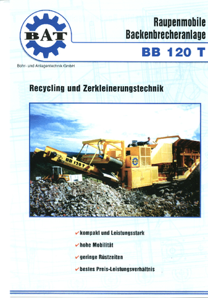 Stații de reciclare moloz BAT BB 120 T