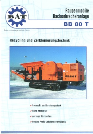 Stații de reciclare moloz BAT BB 80 T