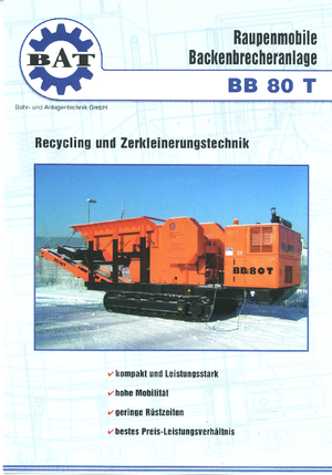 Stații de reciclare moloz BAT BB 80 T