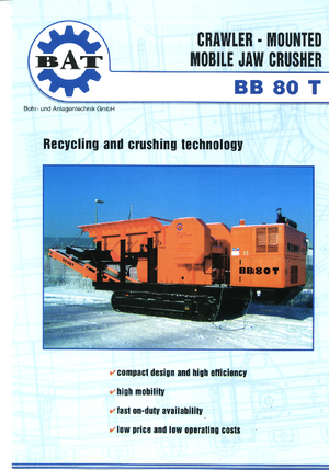 Stații de reciclare moloz BAT BB 80 T