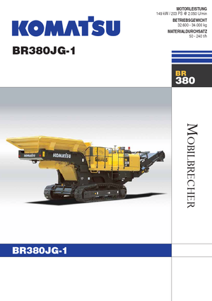 Stații de reciclare moloz Komatsu BR380JG-1E0