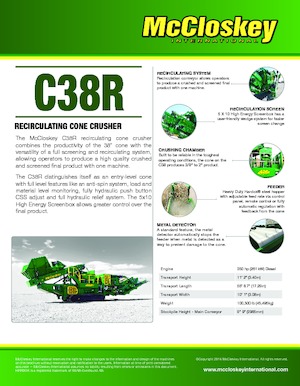 Stații de reciclare moloz McCloskey C38R