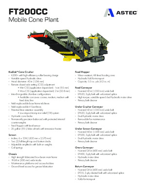 Stații de reciclare moloz Astec FT200CC