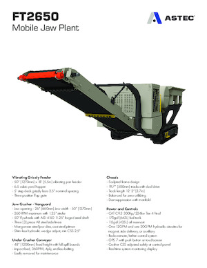 Stații de reciclare moloz Astec FT2650