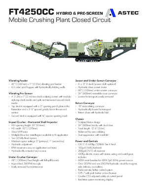 Stații de reciclare moloz Astec FT4250OC