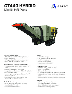 Stații de reciclare moloz Astec GT440