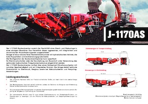 Stații de reciclare moloz Terex-Finlay J 1170 AS