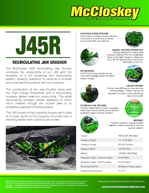 Stații de reciclare moloz McCloskey J45R