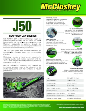 Stații de reciclare moloz McCloskey J50