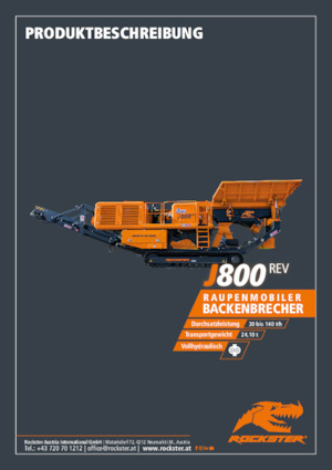 Stații de reciclare moloz Rockster J800rev
