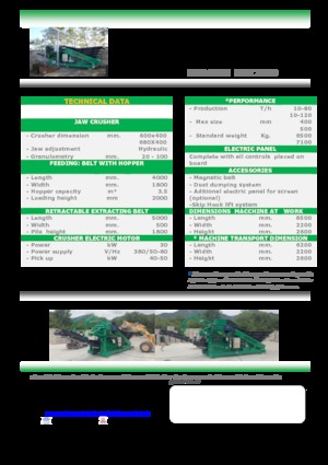 Stații de reciclare moloz Komplet LEM 7040