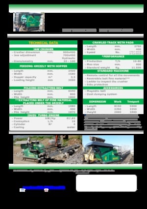 Stații de reciclare moloz Komplet LEM TRACK 7040