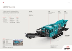 Stații de reciclare moloz Powerscreen METROTRAK HA