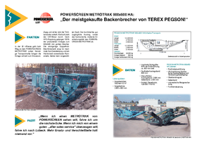 Stații de reciclare moloz Powerscreen Metrotrak