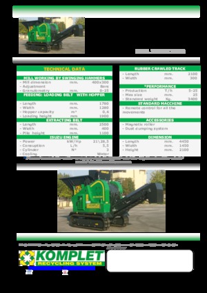 Stații de reciclare moloz Komplet MILL TRACK M 5000 