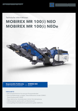 Stații de reciclare moloz Kleemann MR 100i NEO