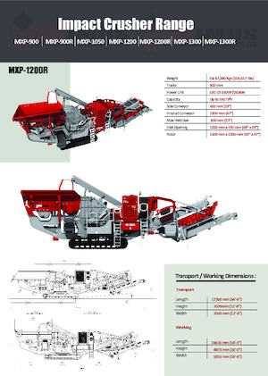 Stații de reciclare moloz Rubble Master MXP-1200R