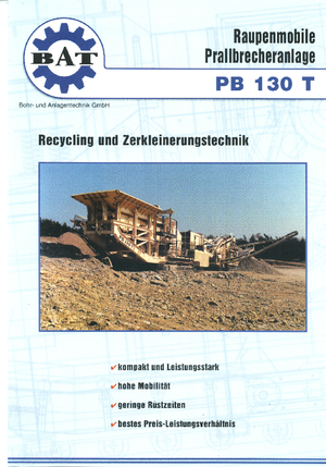 Stații de reciclare moloz BAT PB 130 T
