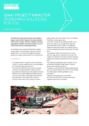 Stații de reciclare moloz Sandvik QI441 SDHS