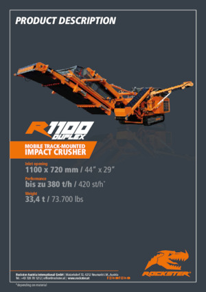 Stații de reciclare moloz Rockster R1100D