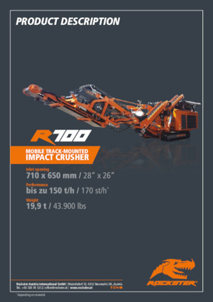 Stații de reciclare moloz Rockster R700