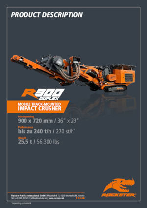 Stații de reciclare moloz Rockster R900D