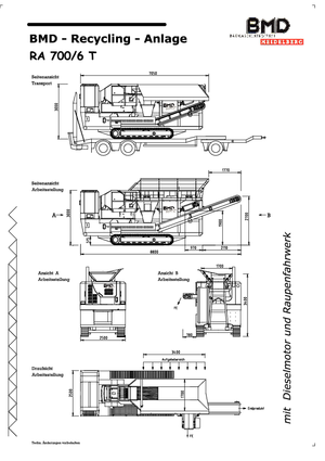 Stații de reciclare moloz BMD RA 700/6 T 