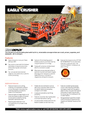Stații de reciclare moloz Eagle Crusher Rapid-Deploy 
