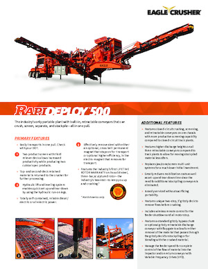 Stații de reciclare moloz Eagle Crusher RapiDeploy 500