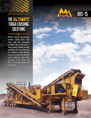 Stații de reciclare moloz IROCK  RDS-15