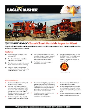 Stații de reciclare moloz Eagle Crusher UM-05
