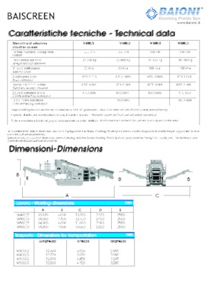 Stații de reciclare moloz Baioni W400/2