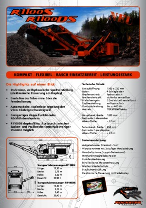 Stații de reciclare moloz Rockster R1100S 