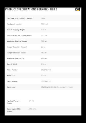 Screpere Caterpillar 637K