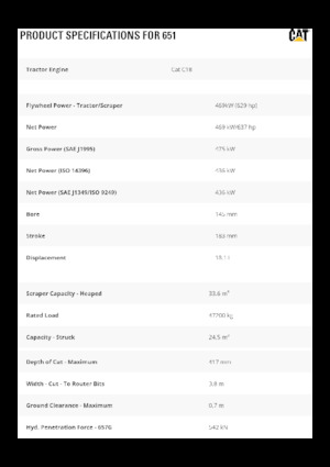 Screpere Caterpillar 651