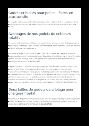 Cupe de sortare Epiroc BS 1600