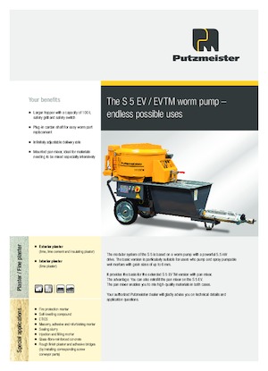 Pompe transportoare cu șurub Putzmeister S 5 EVTM