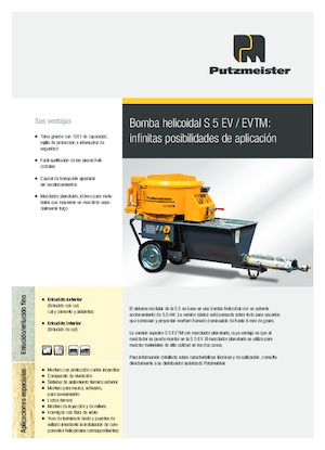 Pompe transportoare cu șurub Putzmeister S 5 EVTM