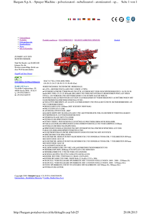 Pulverizatoare de câmp cu autopropulsie Bargam Mac 4000 XL