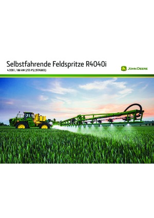 Pulverizatoare de câmp cu autopropulsie John Deere R4040i