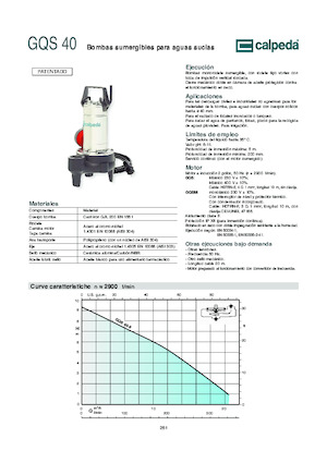Pompe de canalizare Calpeda GQV 50-8