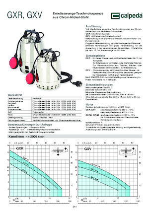 Pompe de canalizare Calpeda GXR 12-18