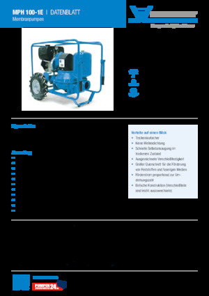 Pompe de canalizare Heide-Pumpen MPH 100-1E
