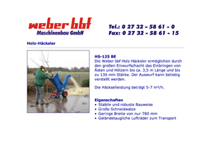 Mașini de tocat weber bbf HS 125 BE