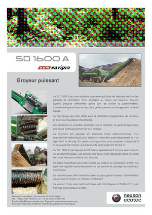 Mașini de tocat Neuson-Ecotec SD 1600 A