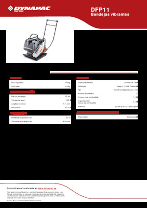 Plăci vibratoare cu o singură direcție Dynapac DFP11