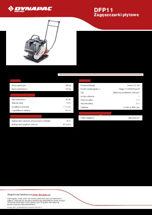 Plăci vibratoare cu o singură direcție Dynapac DFP11